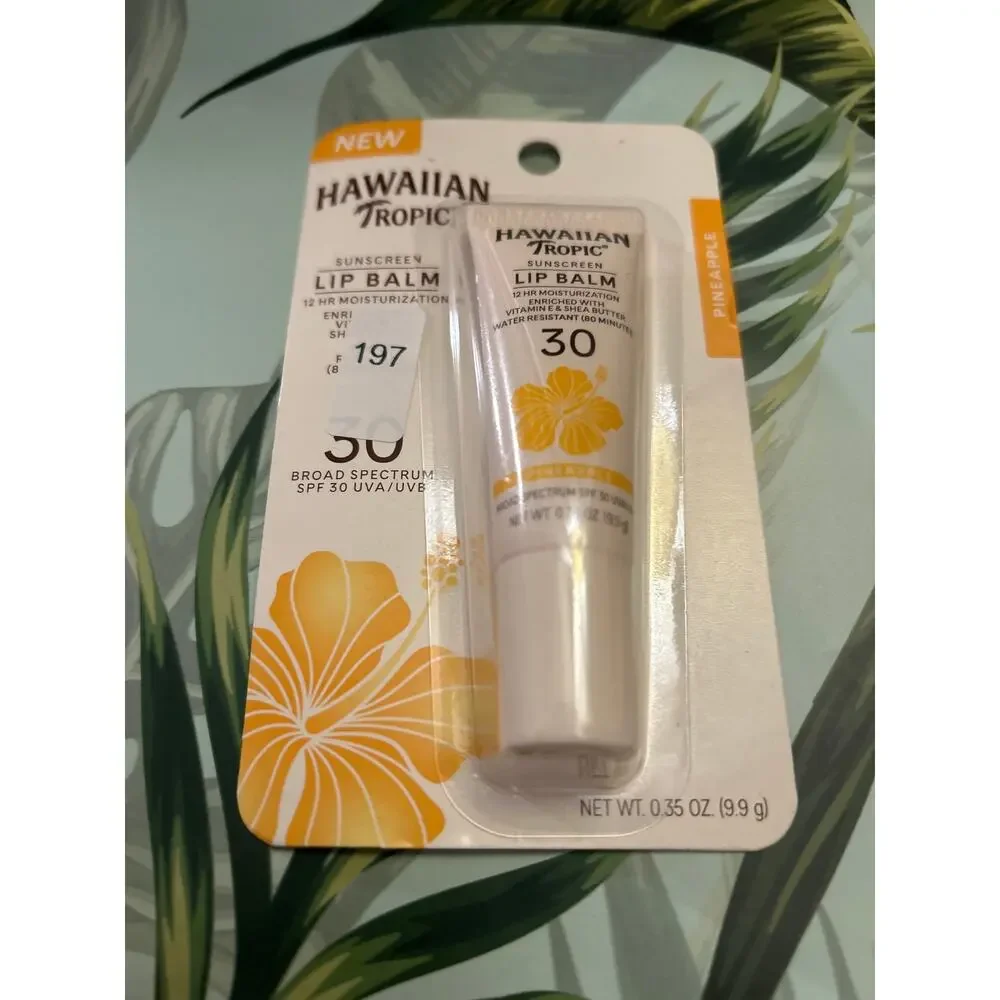 New Hawaiian Tropic Sunscreen Lip Balm 12hr Moisturization SPF 30 Pineapple 🍍